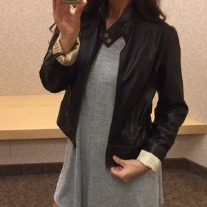 Bke faux leather bomber jacket worn 2 times